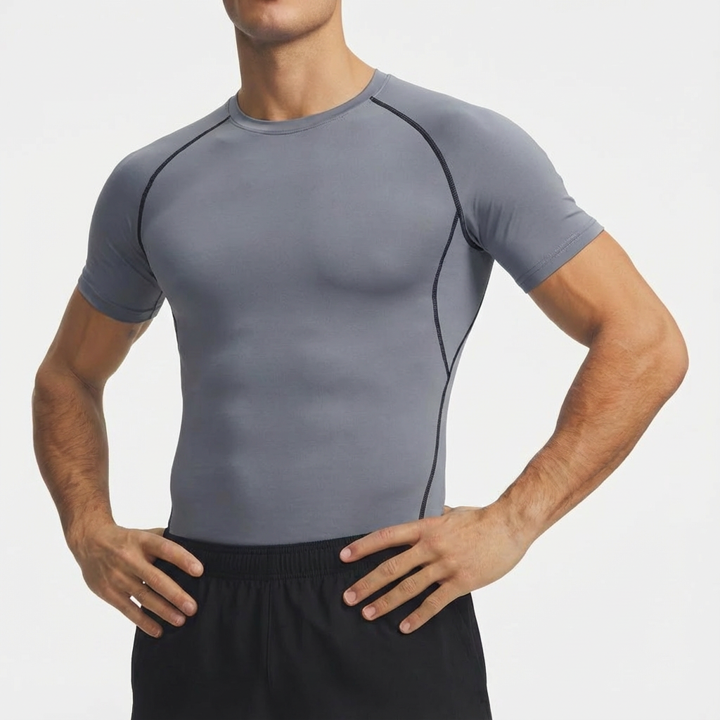 Compression Running Tee Gray