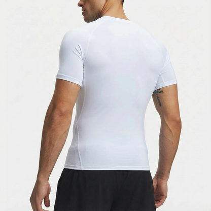 Compression Running Tee White