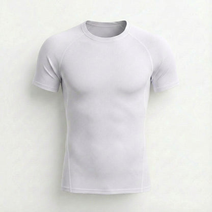 Compression Running Tee White