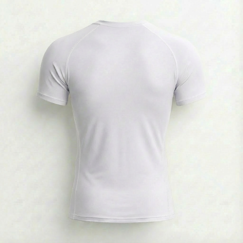 Compression Running Tee White