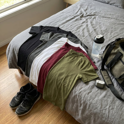 Black, Gray, White, Red wine, Khaki