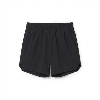 Men's quick-dry training shorts with utility towel loop — Black